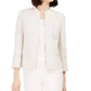 Anne Klein Women's Tweed Open Front Jacket White Size 2