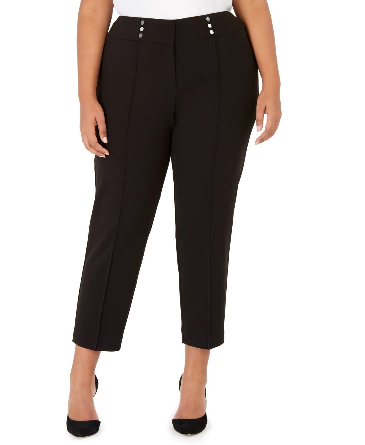 Kasper Women's Straight Leg Pants Black Size 20W