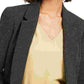 Bar III Women's Pinstripe Open Front Blazer Black Size Large