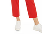 Bar III Women's Button-Front Pleated Pants Red Size 8