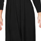 Anne Klein Women's V-Neck Office Fit & Flare Dress Black Size X-Large