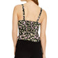Bar III Women's Floral-Print Peplum Camisole Top Black Size Large