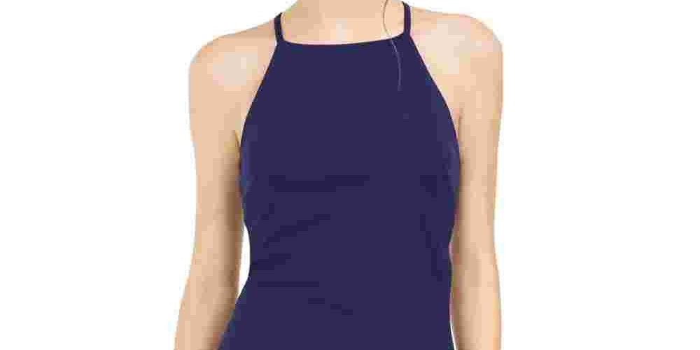 BCX Juniors' Asymmetrical-Hem Rhinestone Blue Size Extra Small