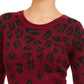 BCX Women's Printed Long Sleeve Jewel Neck Short Sheath Dress Red Size X-Large