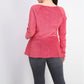 Thalia Sodi Women's Metallic Velvet Peplum Top Bright Red Size Extra Large