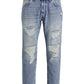 Jack And Jones Men's Tapered Fit Destroyed Style Fred Jeans Blue Size 36X32