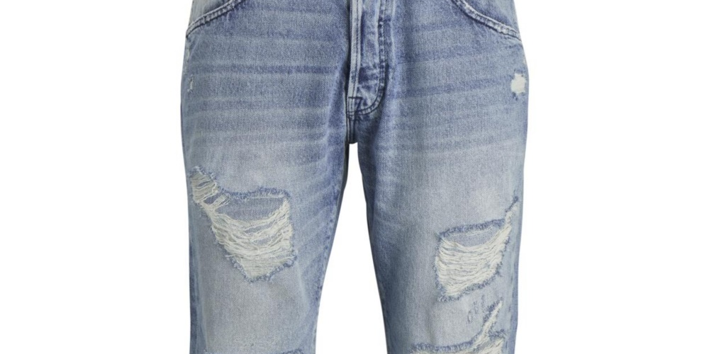 Jack And Jones Men's Tapered Fit Destroyed Style Fred Jeans Blue Size 36X32