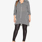 City Chic Women's Trendy Plus Striped Tunic Shirt Black Size 18W