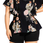 City Chic Women's Trendy Plus Mid Summer Top Black Size Petite Small
