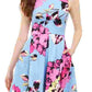 Taylor Women's Floral Scuba Fit & Flare Dress Navy Size Medium Regular