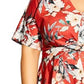 City Chic Women's Trendy Plus Size Printed Twist-Front Top Dark Orange Size 22W