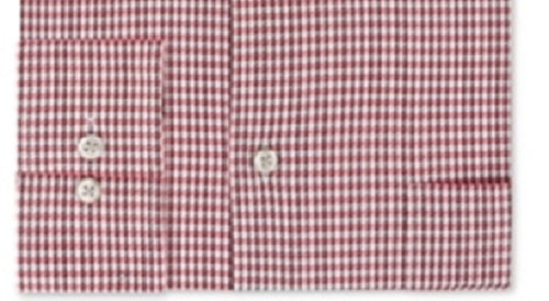 Van Heusen Men's Classic/Regular-Fit Performance Stretch Wrinkle-Free Flex-Collar Check Dress Shirt Red Size 18.5X34-35