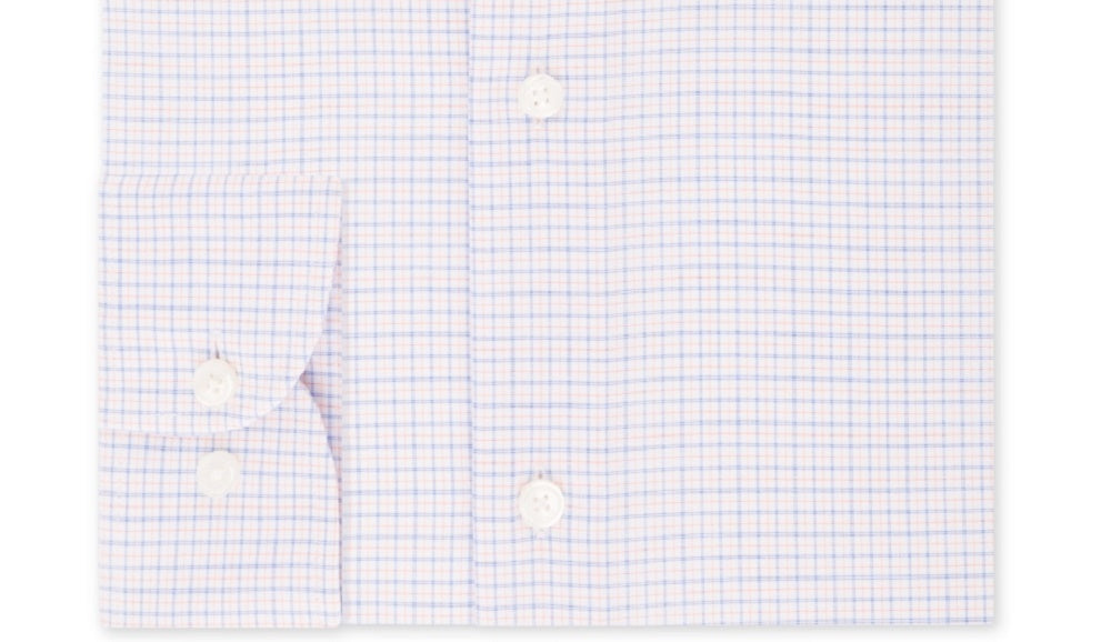 Tommy Hilfiger Men's Gingham Long Sleeve Collared Classic Fit Button Down Shirt Bright Blue Size 18.5X34-35