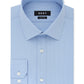 DKNY Men's Dress Shirts Slim Fit Stretch Grid Print Blue Size 17.5X34X35