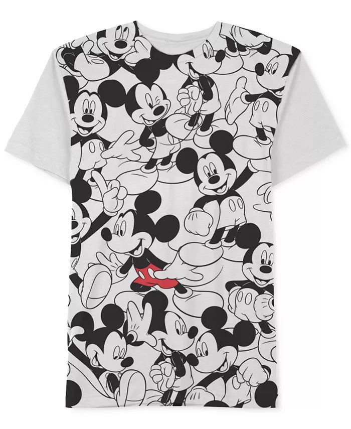 Jem Men's Repeating Mickey Mouse T-Shirt By Jem White Size X-Large