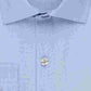 Kenneth Cole Reaction Mens Fitted Button-Down Dress Shirt Blue Size 14.5X32-33