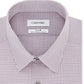 Calvin Klein Men's Steel Slim-Fit Non-Iron Performance Stretch Check Dress Shirt Pink Size 15X34-35