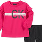 Calvin Klein Little Girls 2-Pc. Sweatshirt & Leggings Set Pink Size 6