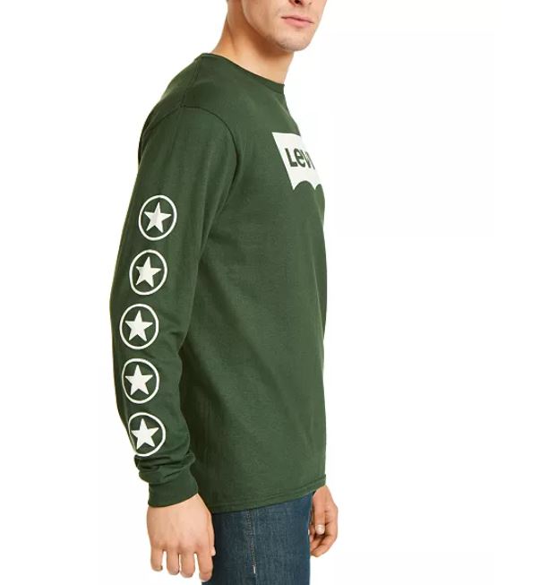 Levi's Men's Tundra Logo Graphic T-Shirt Green Size Medium