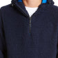 DKNY Men's Sherpa Quarter-Zip Sweater Navy Size XX-Large