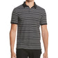 DKNY Men's Pique Stripe Polo Shirt Charcoal Size Medium