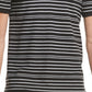 DKNY Men's Pique Stripe Polo Shirt Charcoal Size Medium