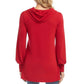 Karen Kane Women's Cowl Neck Side Slit Turtleneck Sweater Red Size X-Large