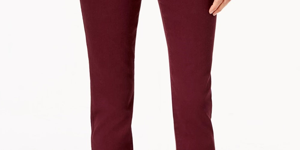 Style & Co Women's Tummy Control Slim Leg Jeans Red Size 22X5