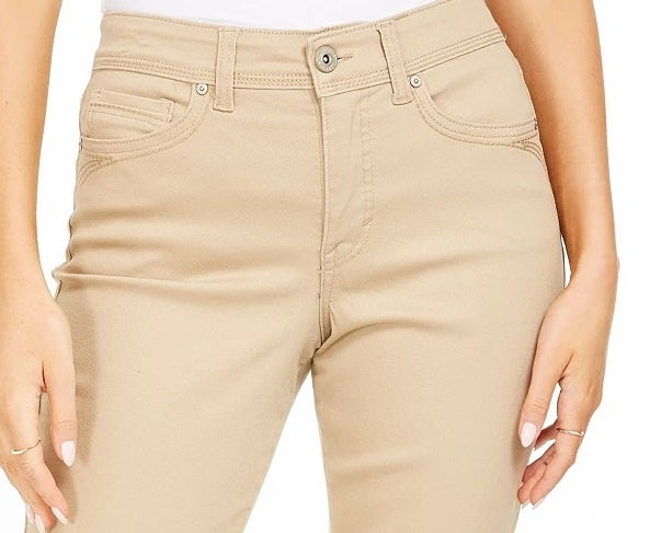 Style & Co Women's Petite Tummy-Control Skinny Jeans Brown Size 22X5