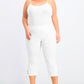 JM Collection Women's Plus Capri Pants White Size 3X