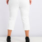 JM Collection Women's Plus Capri Pants White Size 3X