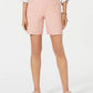 Style & Co Women's Comfort-Waist Cargo Shorts Pink Size 2