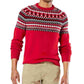 Dockers Men's Alpha Chunky Fair Isle Sweater Red Size Medium