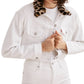 Levi's Women's Limited Cropped Denim Trucker Jacket White Size Medium