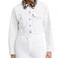 Levi's Women's Limited Cropped Denim Trucker Jacket White Size X-Large