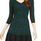 Taylor Women's Animal-Print Sweater Dress Green Size Small