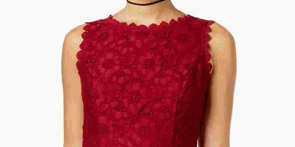 City Studios Juniors' Lace Fit & Flare Dress Dark Purple Size 1