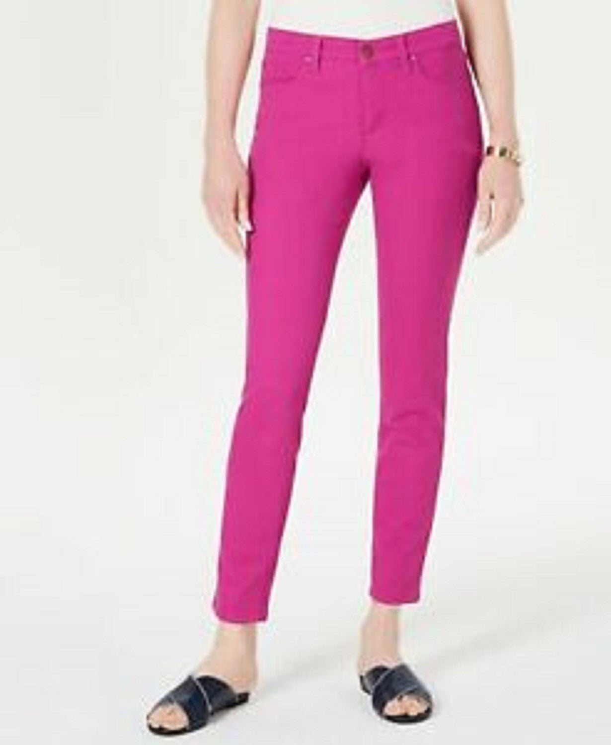 Charter Club Women's Bristol Skinny Ankle Jeans Dark Pink Size 8