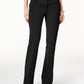Alfani Women's Faux Leather Trim Wide Leg Trousers Black Size 8 Petite