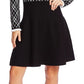 Cece Women's Long Sleeve Fit & Flare Knit Dress Black Size Medium