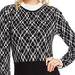 Cece Women's Long Sleeve Fit & Flare Knit Dress Black Size Medium