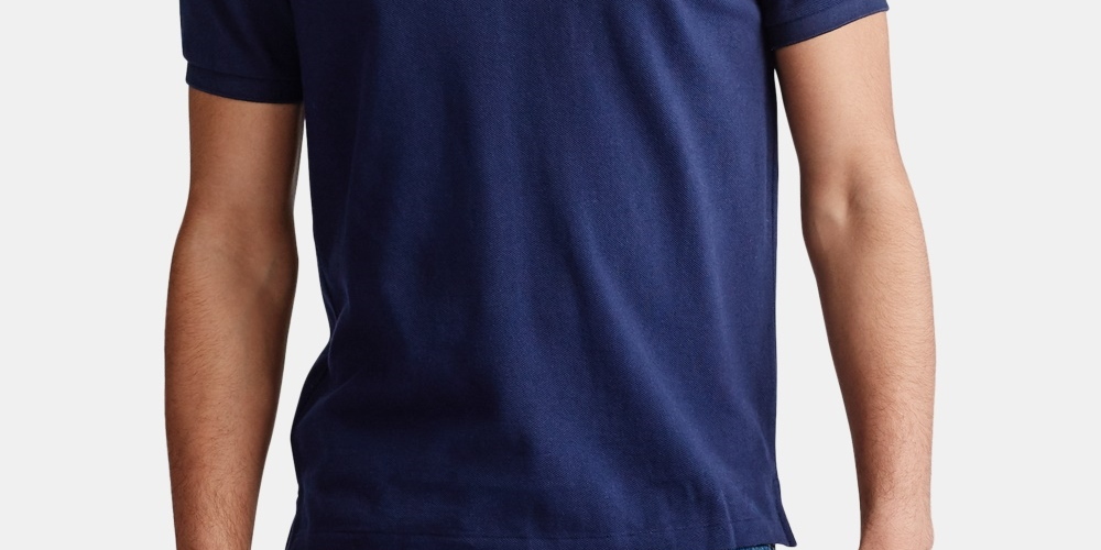Ralph Lauren Men's Basic Slim Fit Mesh Bear Polo Shirt Navy Size X-Small