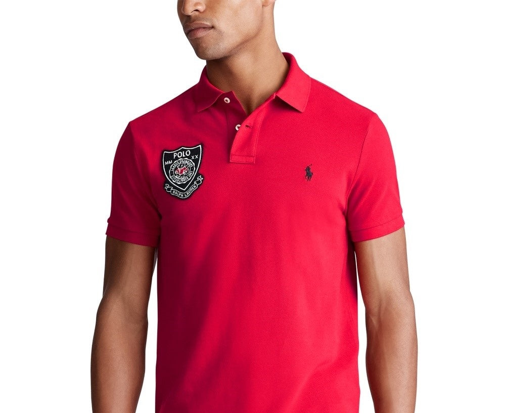 Ralph Lauren Men's Shirt Small Polo Slim Fit Lunar Red Size Small