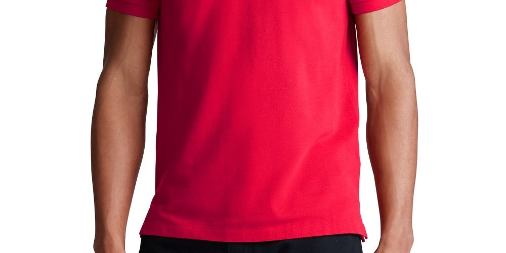 Ralph Lauren Men's Lunar New Year Mesh Polo Shirt Red Size X-Small
