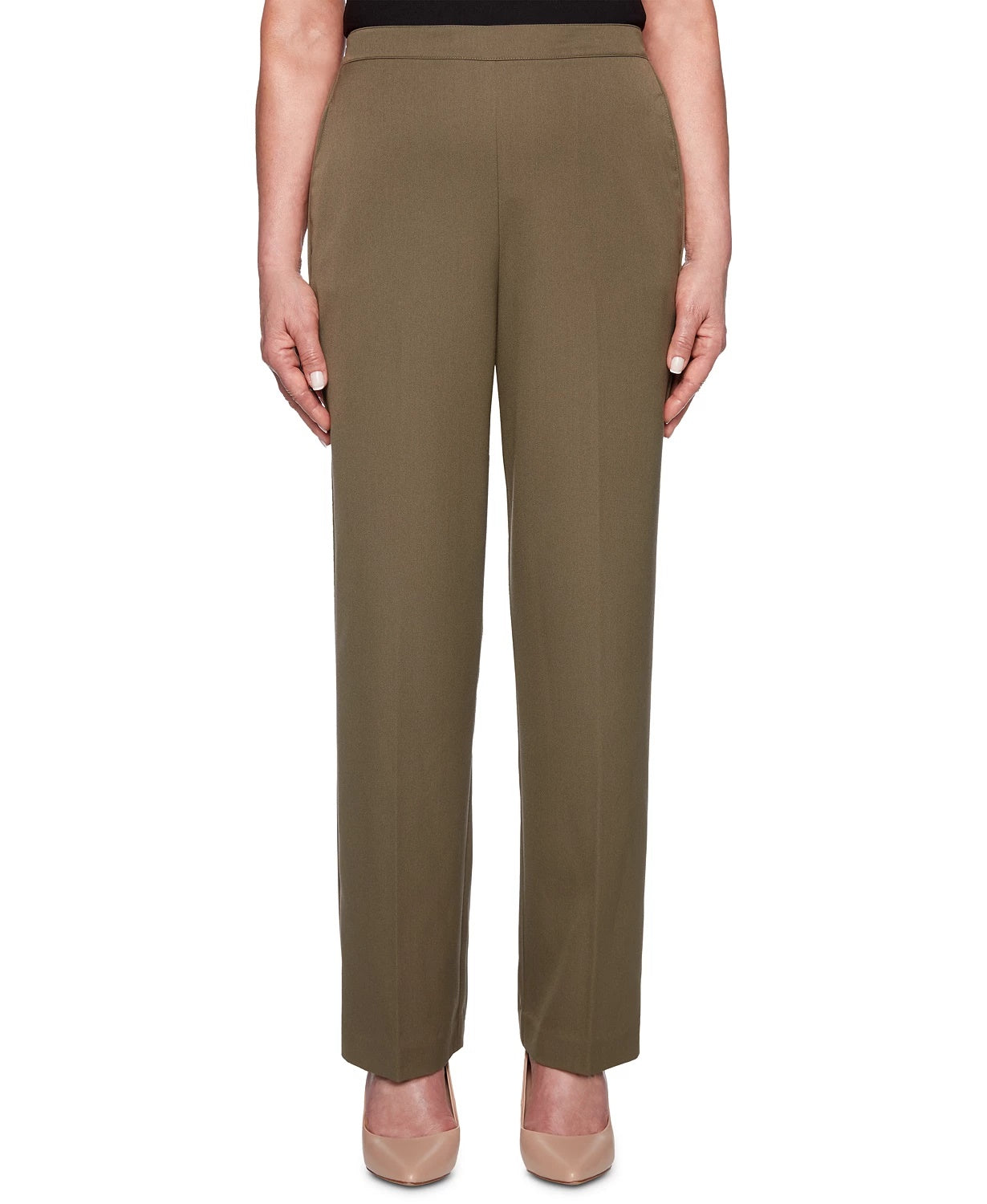 Alfred Dunner Women's Petite Cedar Canyon Pull-On Pants   Green Size 12 Petite