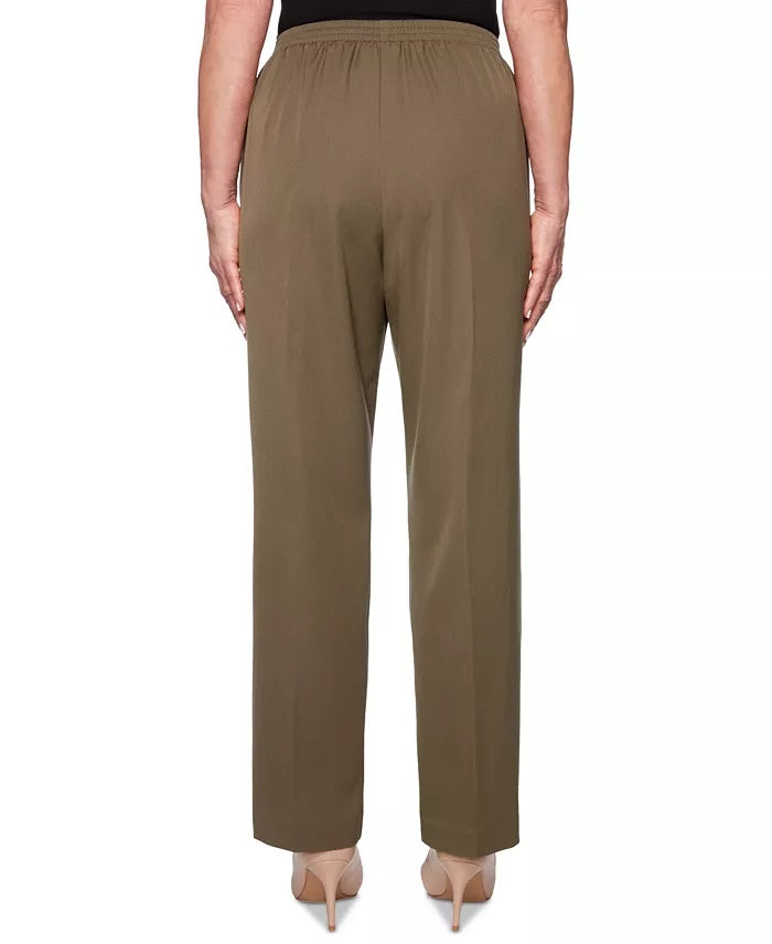 Alfred Dunner Women's Petite Cedar Canyon Pull-On Pants   Green Size 12 Petite