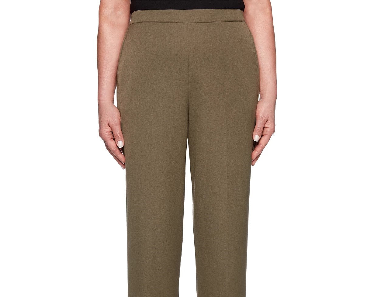 Alfred Dunner Women's Petite Cedar Canyon Pull-On Pants   Green Size 12 Petite