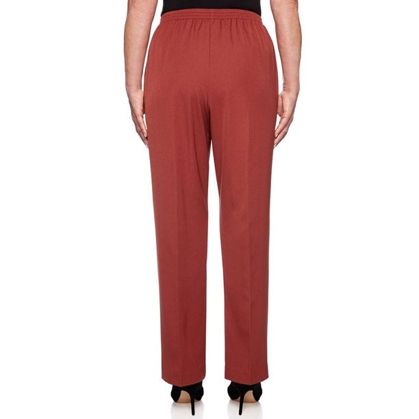 Alfred Dunner Women's Petite Cedar Canyon Pull-On Pants Orange Size 20X5