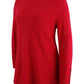 Alfani Women's Ribbed Snap Detail Sweater Red Size Medium