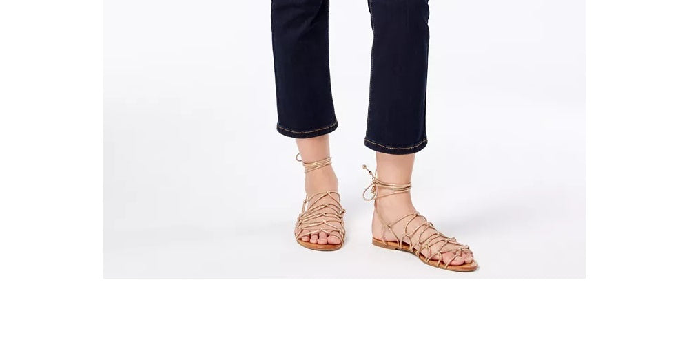 INC International Concepts Women's Cropped Straight-Leg Jeans  Blue Size 12